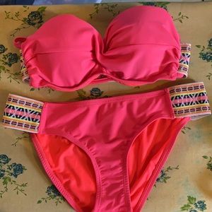Hot pink bikini